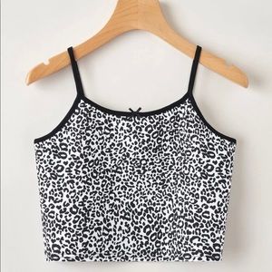 Leopard print crop top
